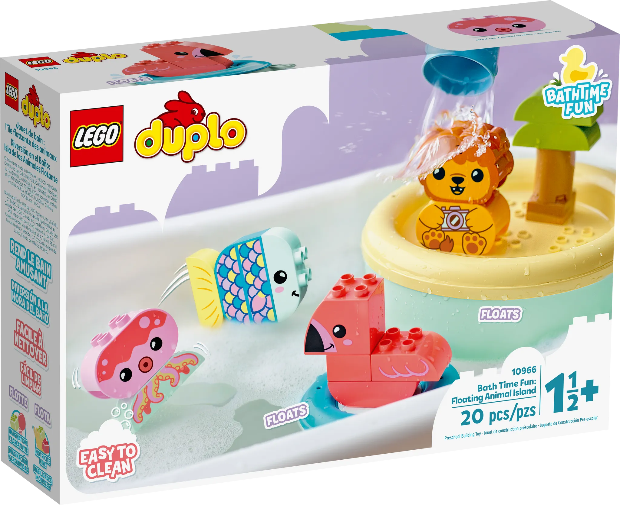 10966 Bath Time Fun: Floating Animal Island