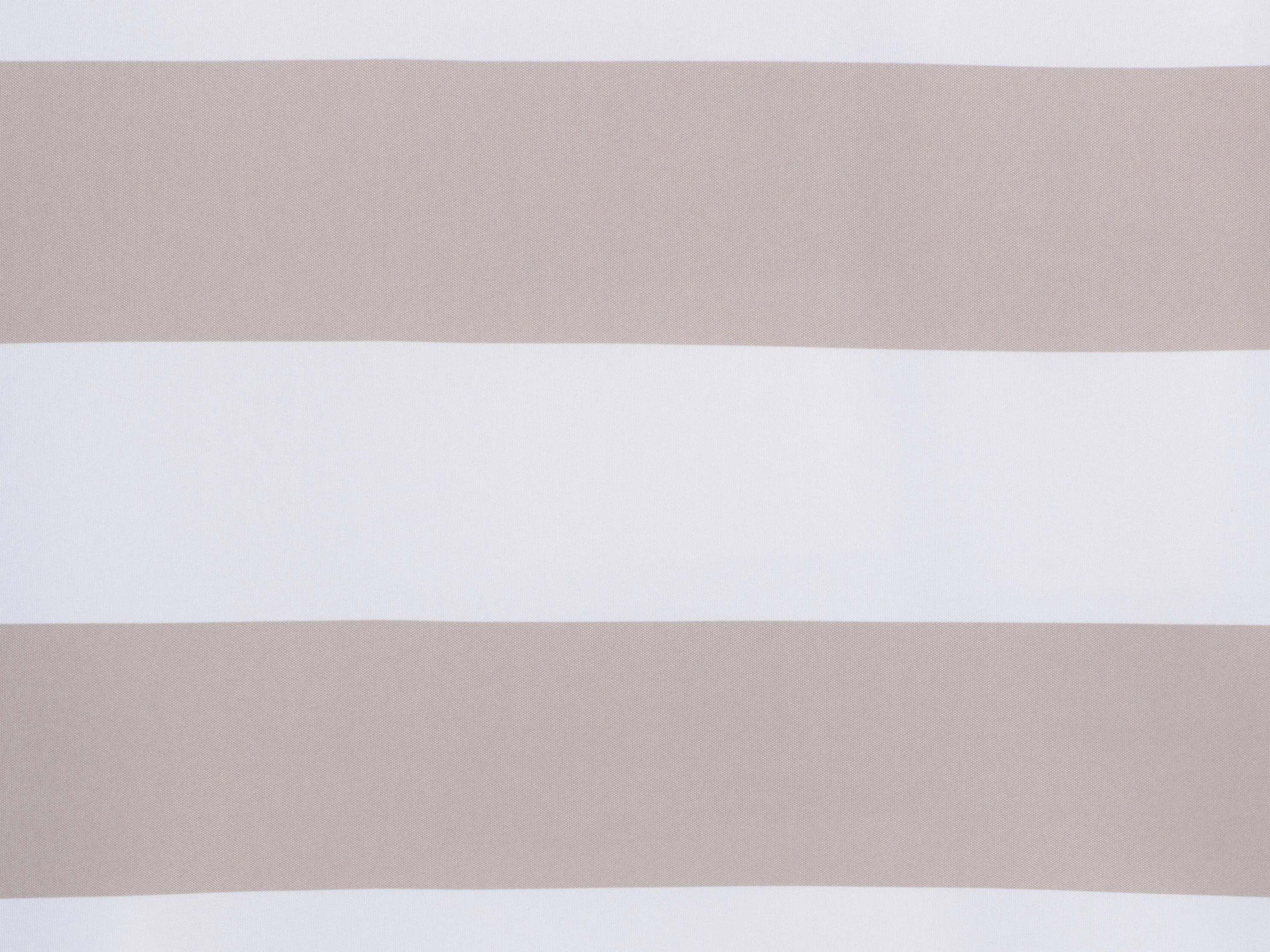 10ft Round Taupe and White Striped Patio Umbrella