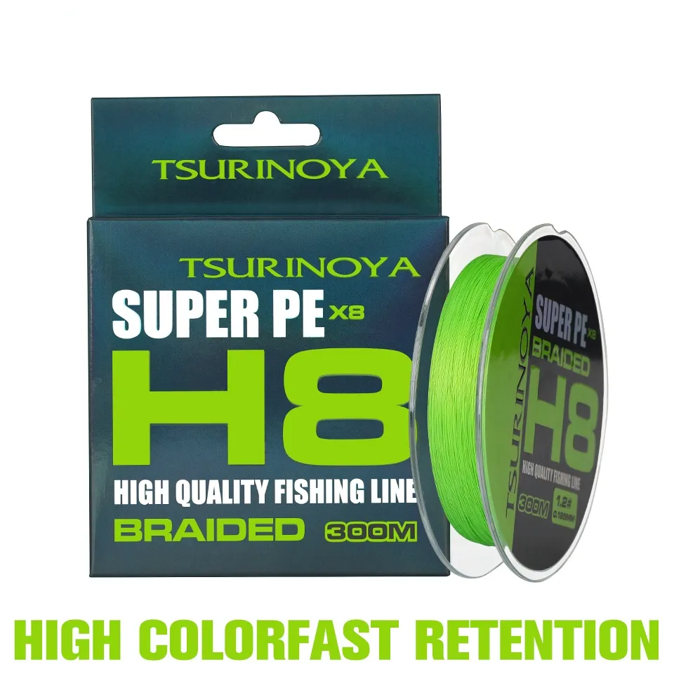 300M 150M 100M 8 Weaves PE Fishing Line H8 Ultra-long Casting 8 Strand Braided Smooth Multifilament Line 14-50LB