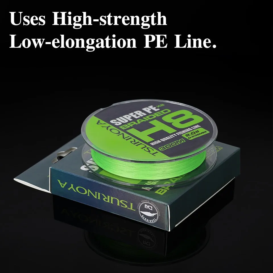 300M 150M 100M 8 Weaves PE Fishing Line H8 Ultra-long Casting 8 Strand Braided Smooth Multifilament Line 14-50LB