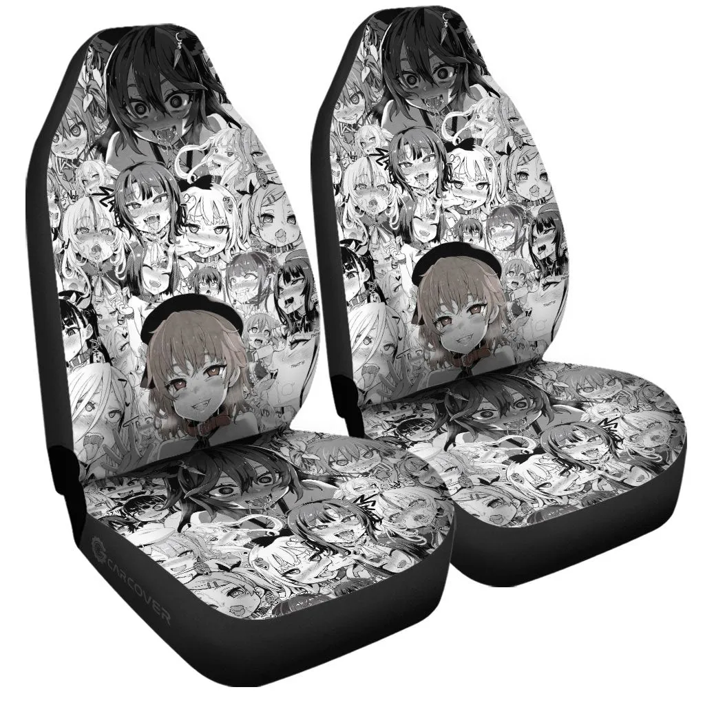 Ahegao Car Seat Covers Custom Manga Car Interior Accessories