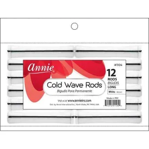 Annie Cold Wave Rods #1104 Long White 12CT