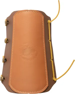 Bear Archery Traditional Logo Arm Guard, Brown (AT100AG), One Size