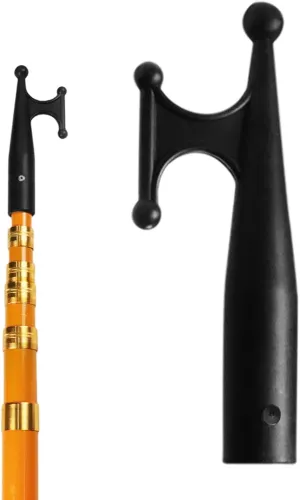Boat Hook - Nylon Hook Attachment, Docking Hook | Lightweight Telescopic Boat Extension Pole Hook, Multipurpose Boating Hook Lifeboat Tow Hook Yacht Hook for Docking Kayaks Rafts Mooring