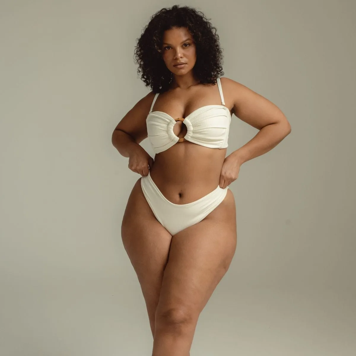 Cream Rib Lulu Bikini Bottom