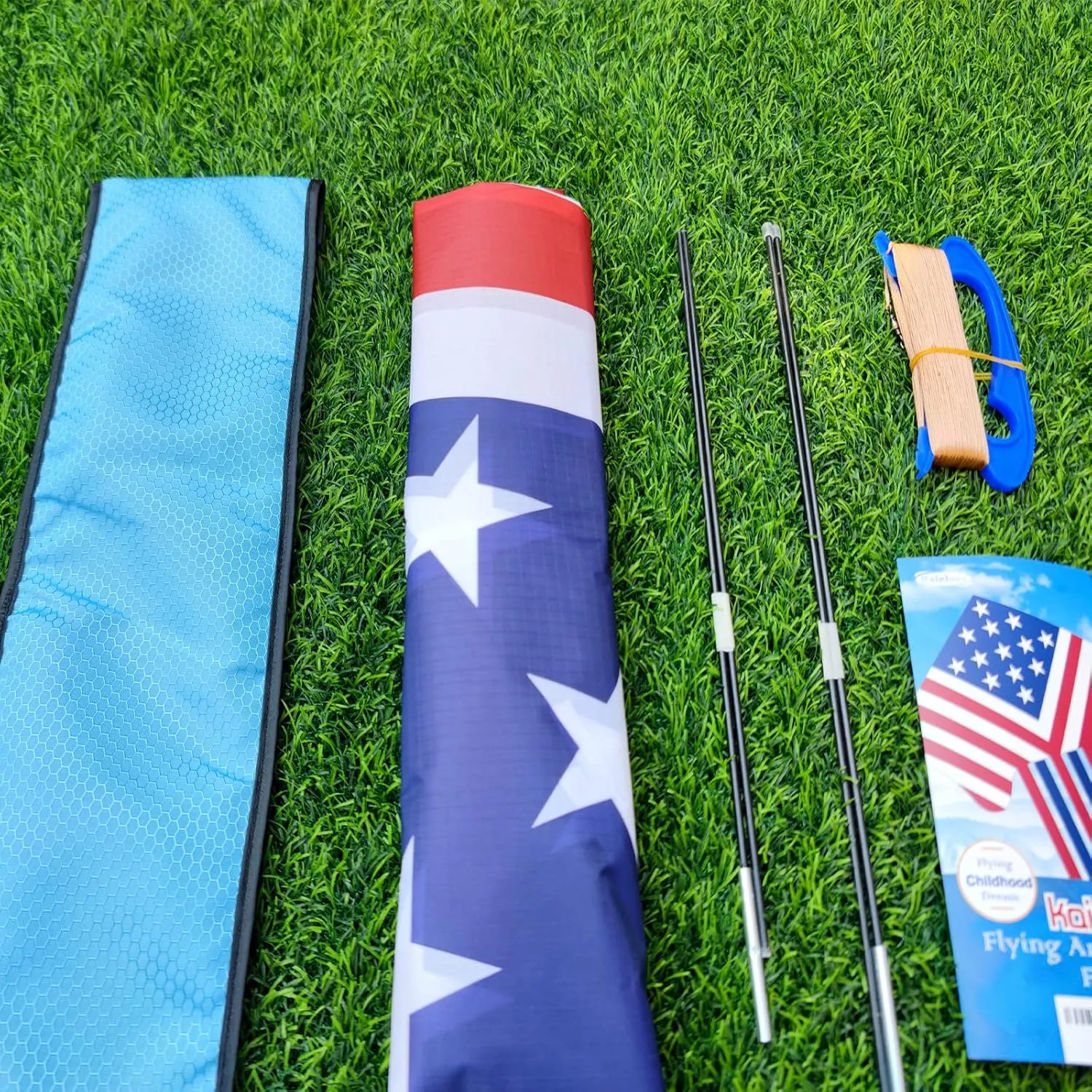 Delta Kite for Kids & Adults - Easy to Fly Large Single Line Beach Kite with 300ft String Handle Included, Perfect for Beginners, Teens