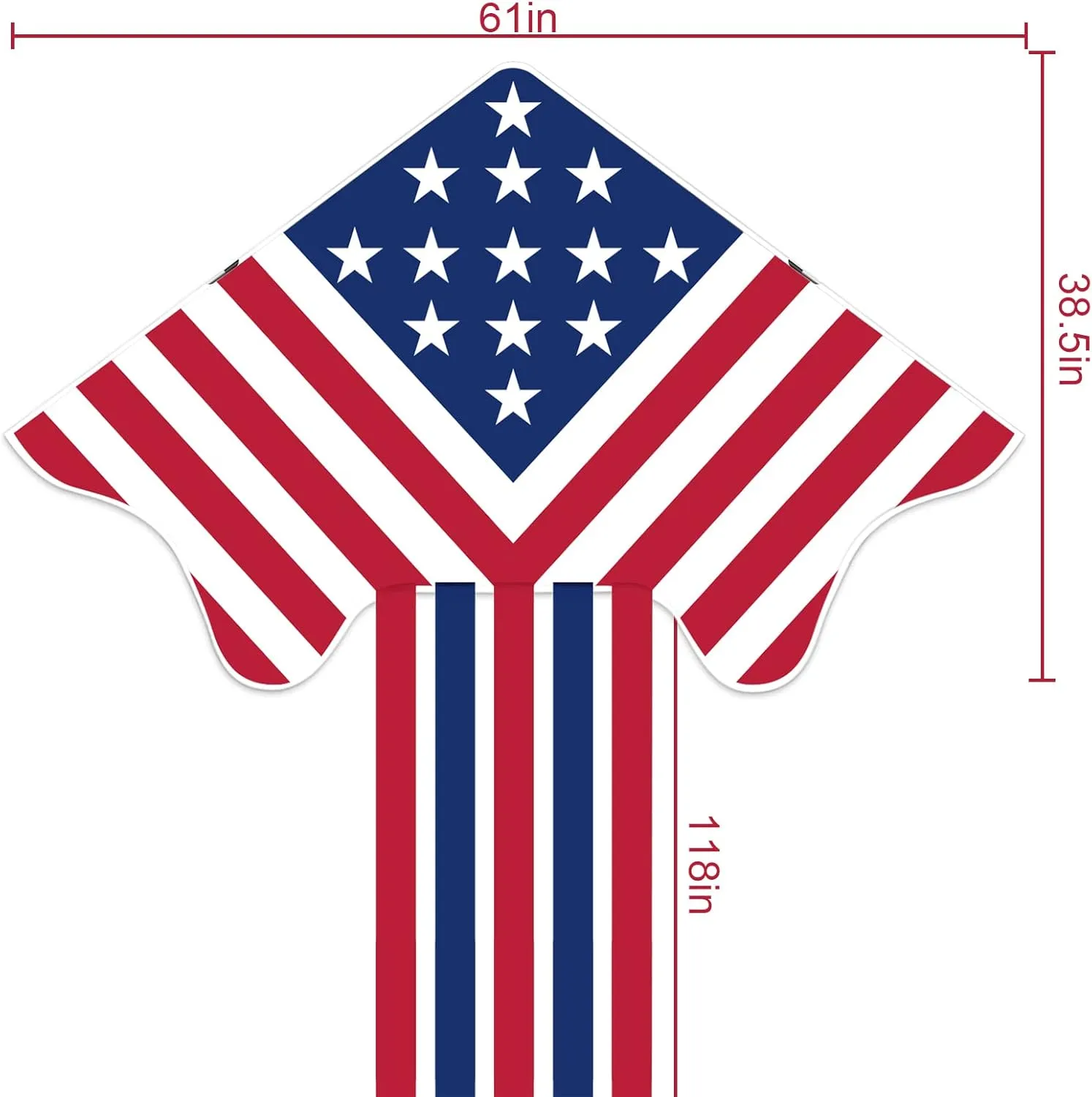 Delta Kite for Kids & Adults - Easy to Fly Large Single Line Beach Kite with 300ft String Handle Included, Perfect for Beginners, Teens