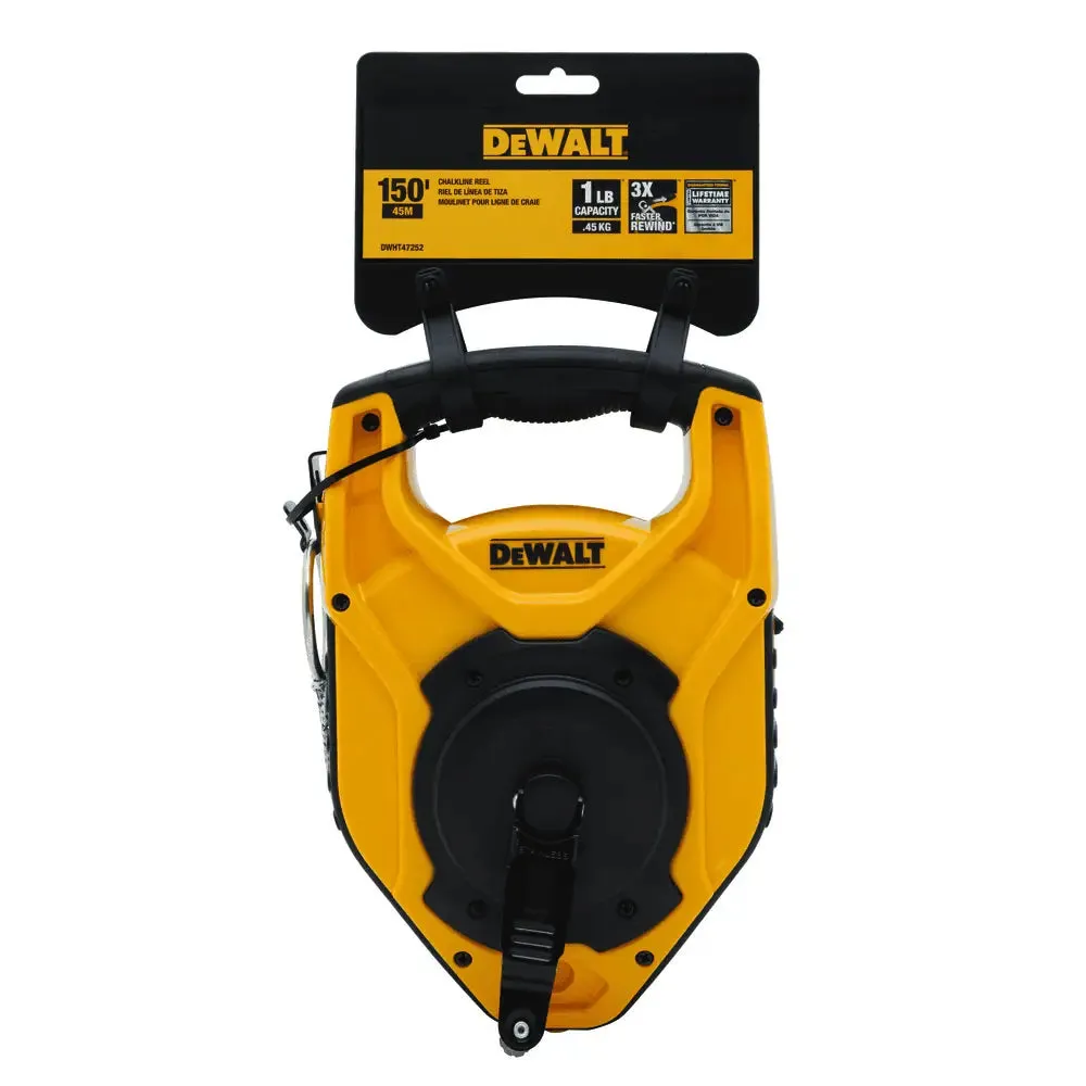 DeWalt 150ft. Twisted Cotton Line Large Capacity Chalk Reel