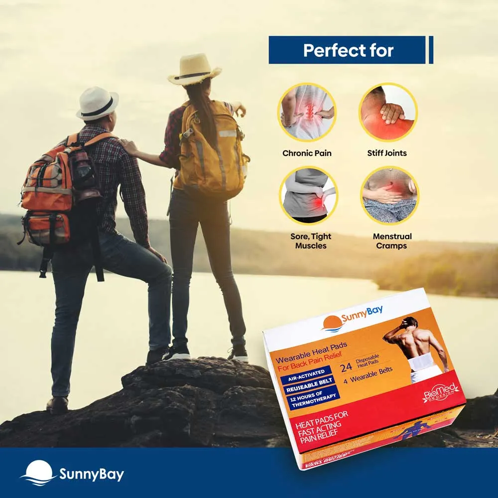 Disposable Heat Patches for Back Pain Relief with Reusable Belt