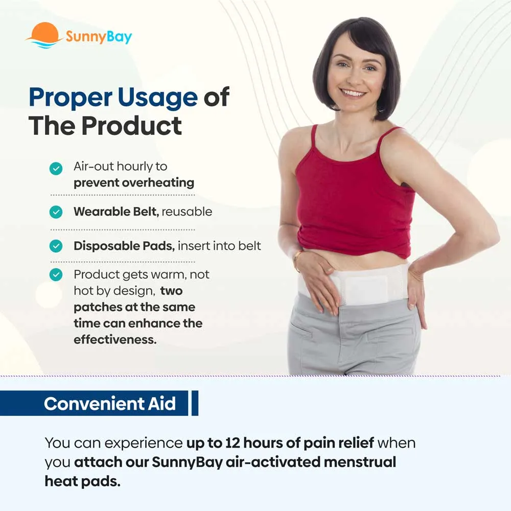 Disposable Heat Patches for Back Pain Relief with Reusable Belt