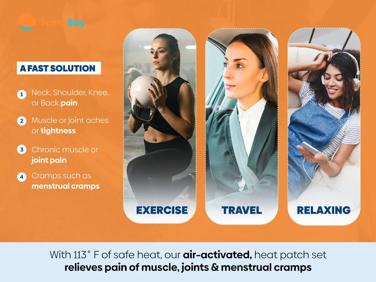 Disposable Heat Patches for Back Pain Relief with Reusable Belt