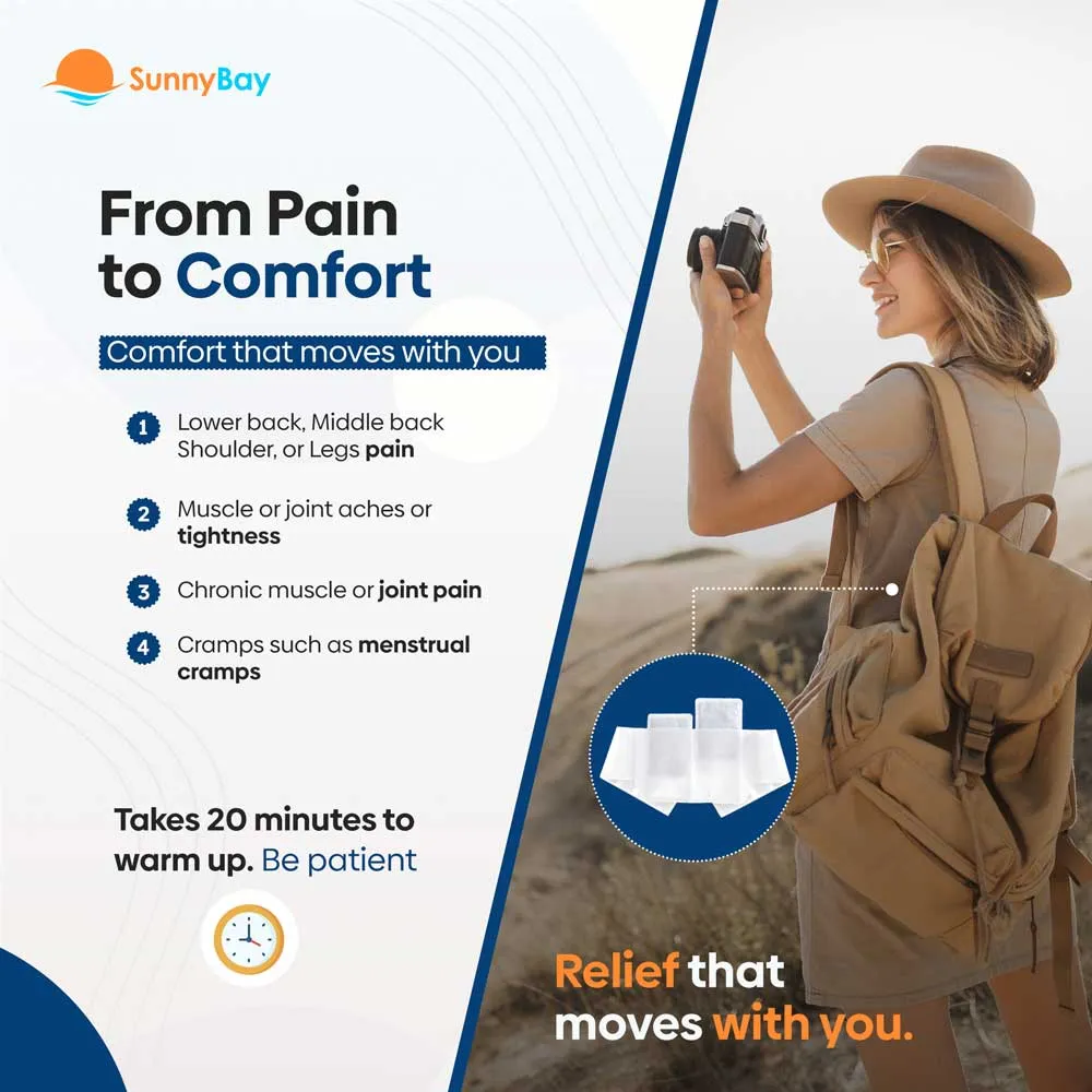Disposable Heat Patches for Back Pain Relief with Reusable Belt