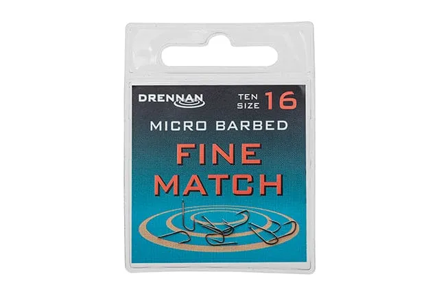 Drennan Fine Match Micro Barbed Hooks