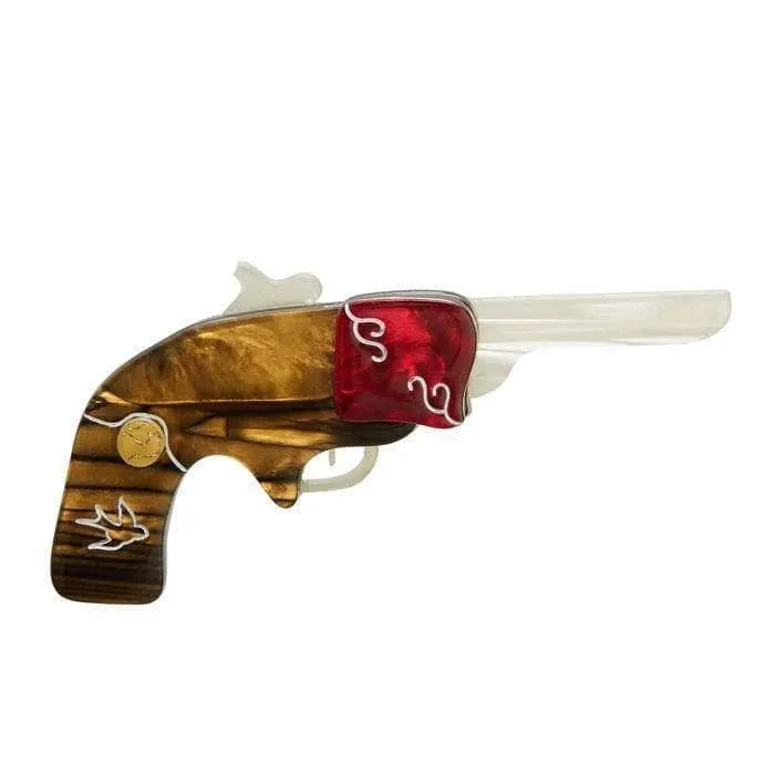 Erstwilder Reach for the sky gun brooch 2018 Donna Mizzi