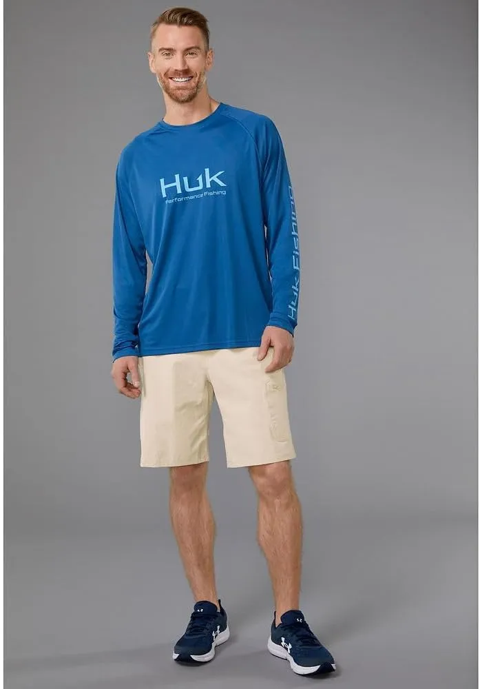 HUK Men's Pursuit Vented Long Sleeve, 30 UPF Fishing Shirt