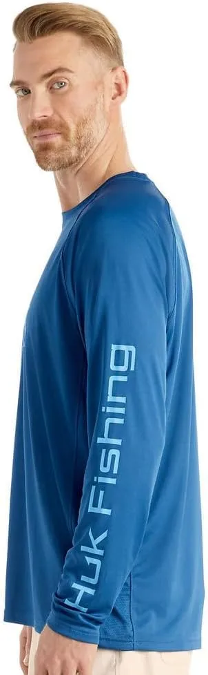 HUK Men's Pursuit Vented Long Sleeve, 30 UPF Fishing Shirt