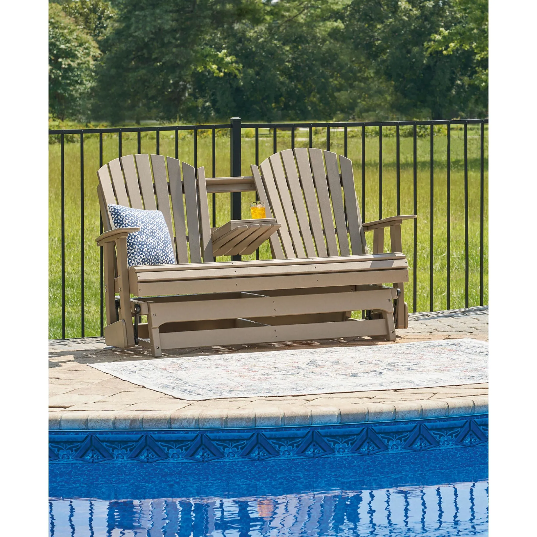 Hyland Wave Outdoor Loveseat Glider