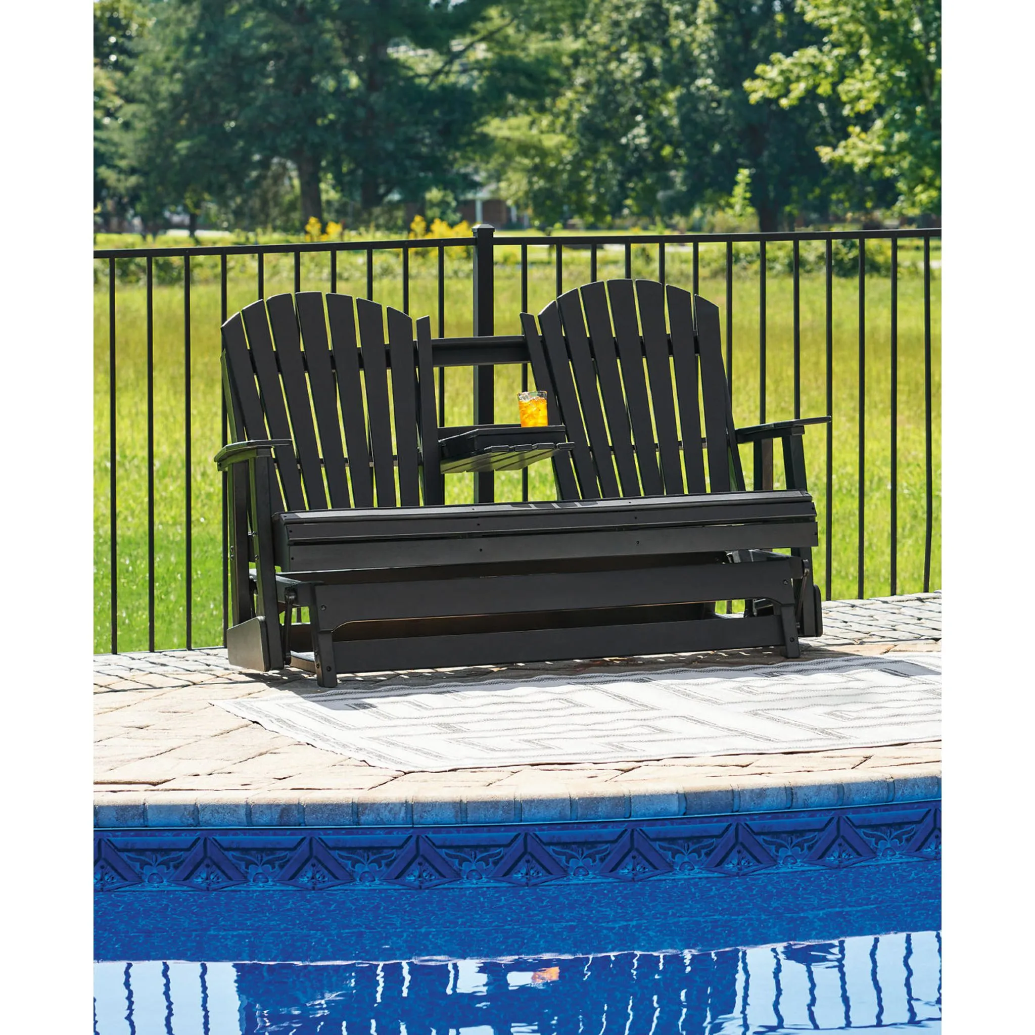 Hyland Wave Outdoor Loveseat Glider