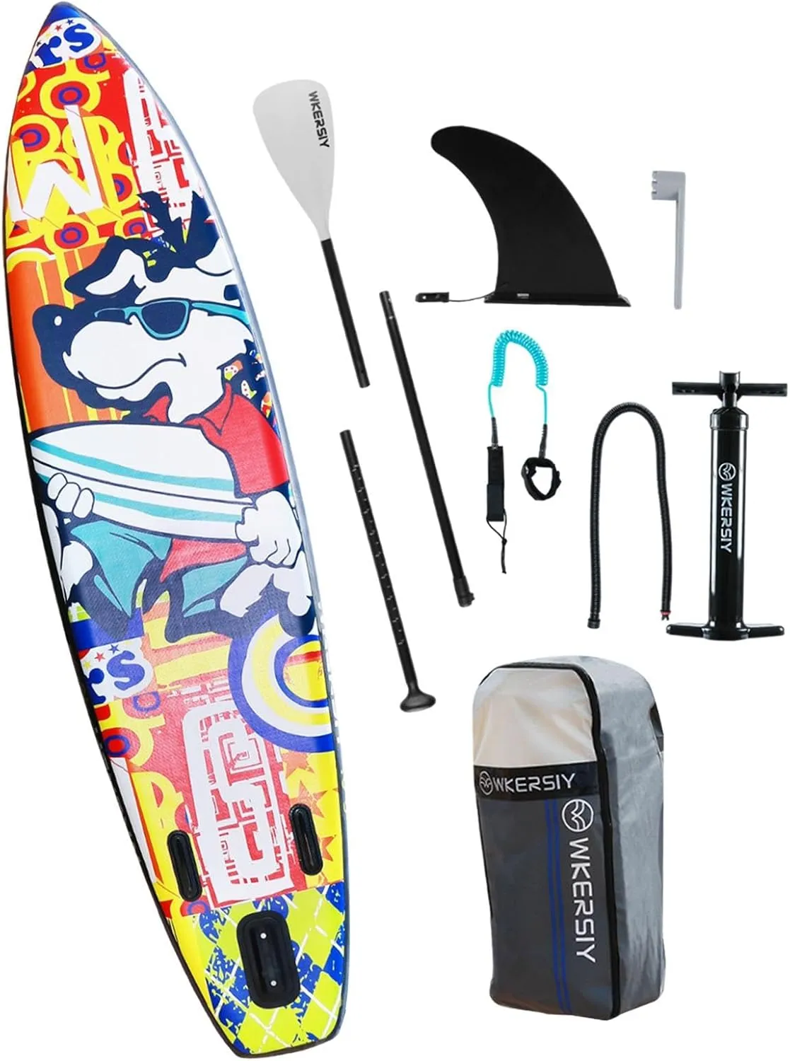 Inflatable Surfing Board Standup Paddle Board Portable Lightweight Paddleboard Surfboard for Adults Fishing Beginners