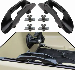 Kayak Paddle Clips Paddle Holder Paddle Keeper, Track Mount - with Mount Hardware, Free Your Hands to Reel in Fish, for Kayak Canoe SUP Stand Up Paddle Boards - No Track - 2 Pack