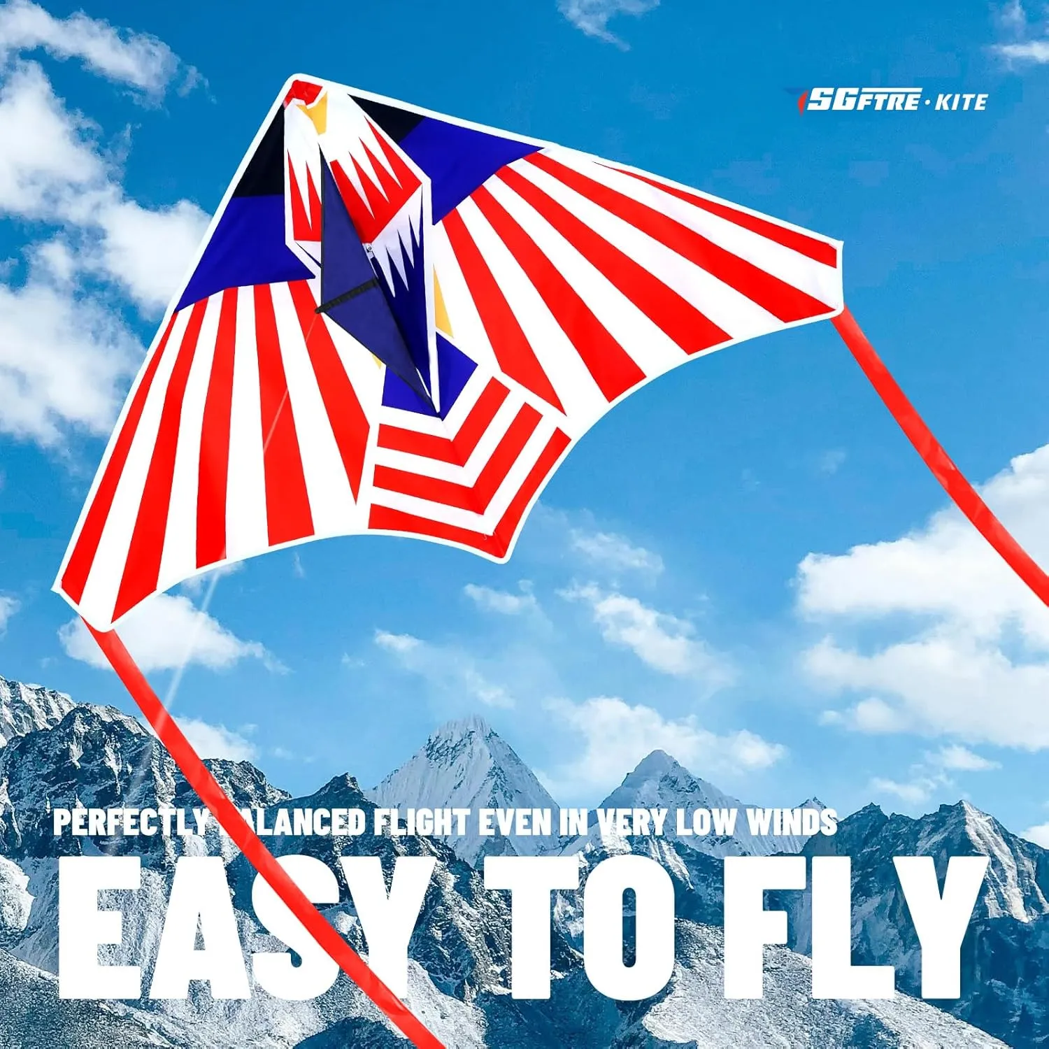 Large Delta Kite for Kids & AdultsLarge Easy Flyer with String and HandleKites for Beach Trip Park Family Outdoor Games and Activities