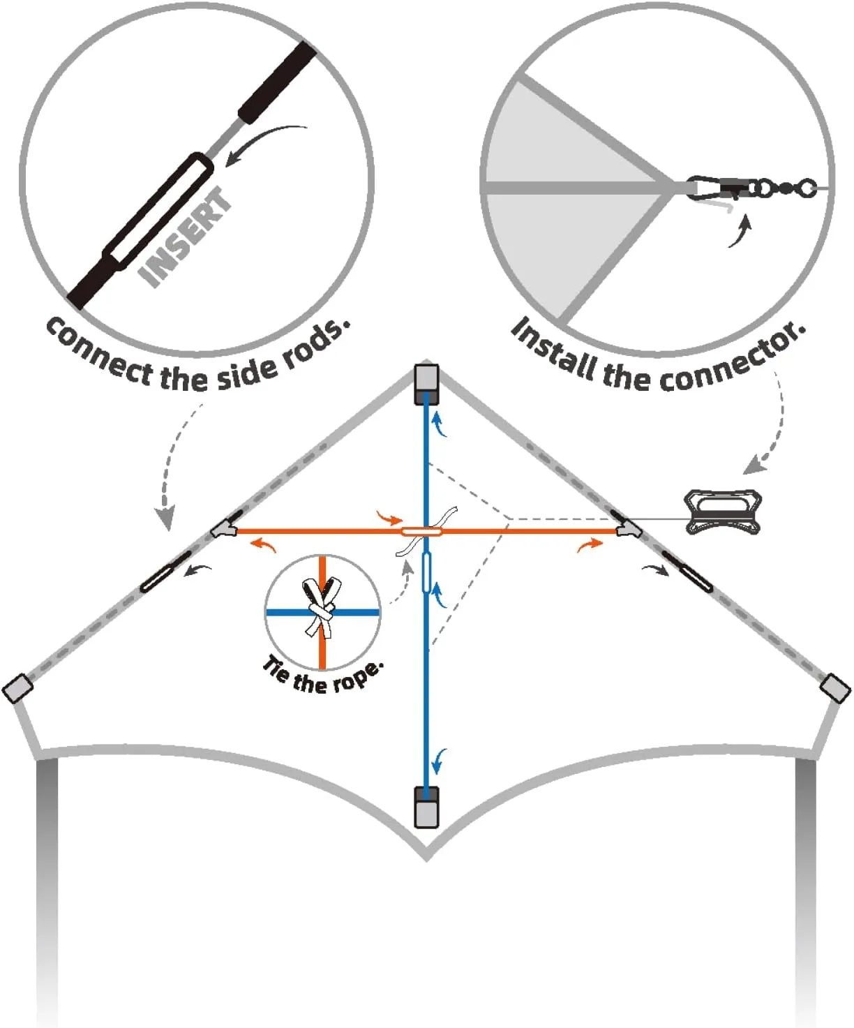 Large Delta Kite for Kids & AdultsLarge Easy Flyer with String and HandleKites for Beach Trip Park Family Outdoor Games and Activities