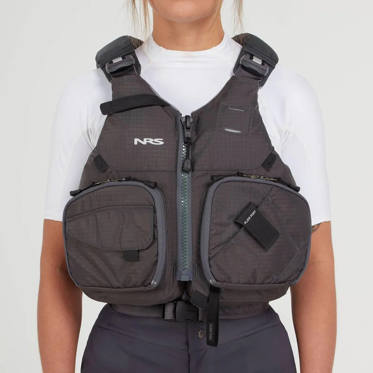NRS Chinook Fishing Life Jacket for Fishing | Adult USCG Type III PFD | Mesh Back Front Zip Vest with Pockets for Rafting, Kayaking, Paddling
