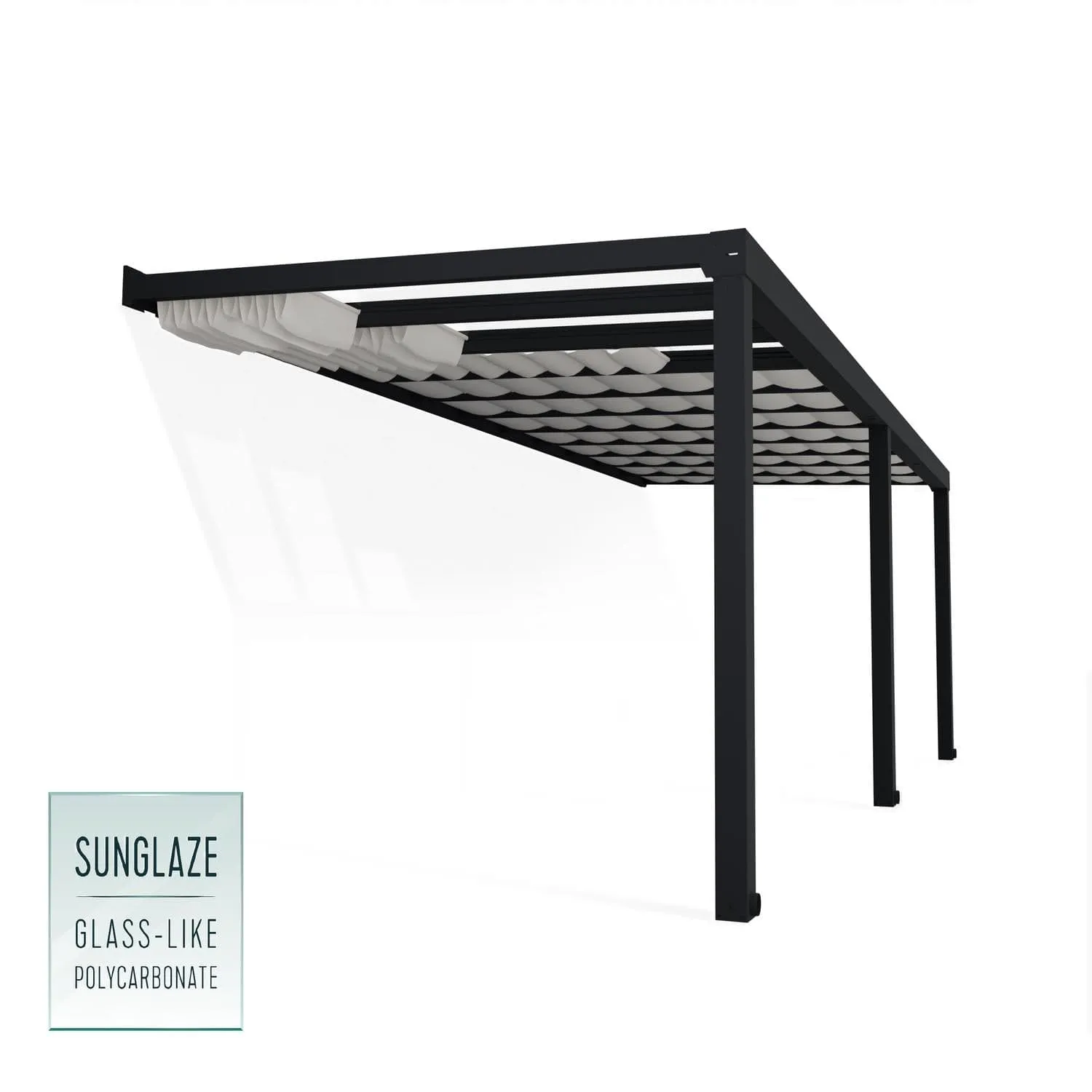 Palram - Canopia | 11x26 ft Stockholm Patio Cover Roof Blinds