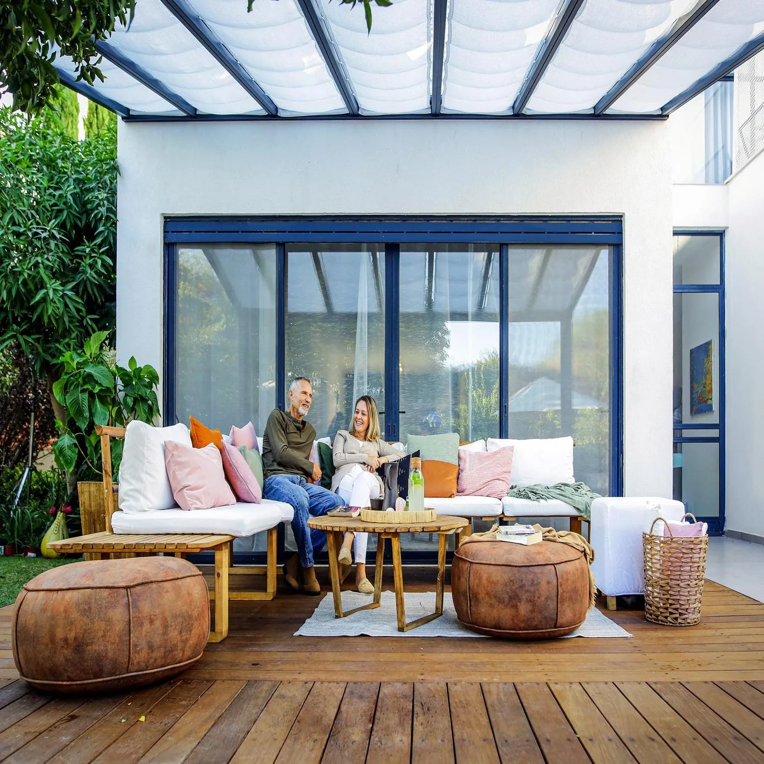 Palram - Canopia | 11x26 ft Stockholm Patio Cover Roof Blinds