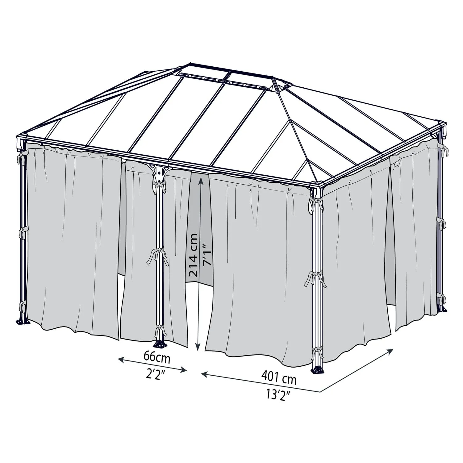 Palram - Canopia | Patio Cover Blinds 10x10 ft - White