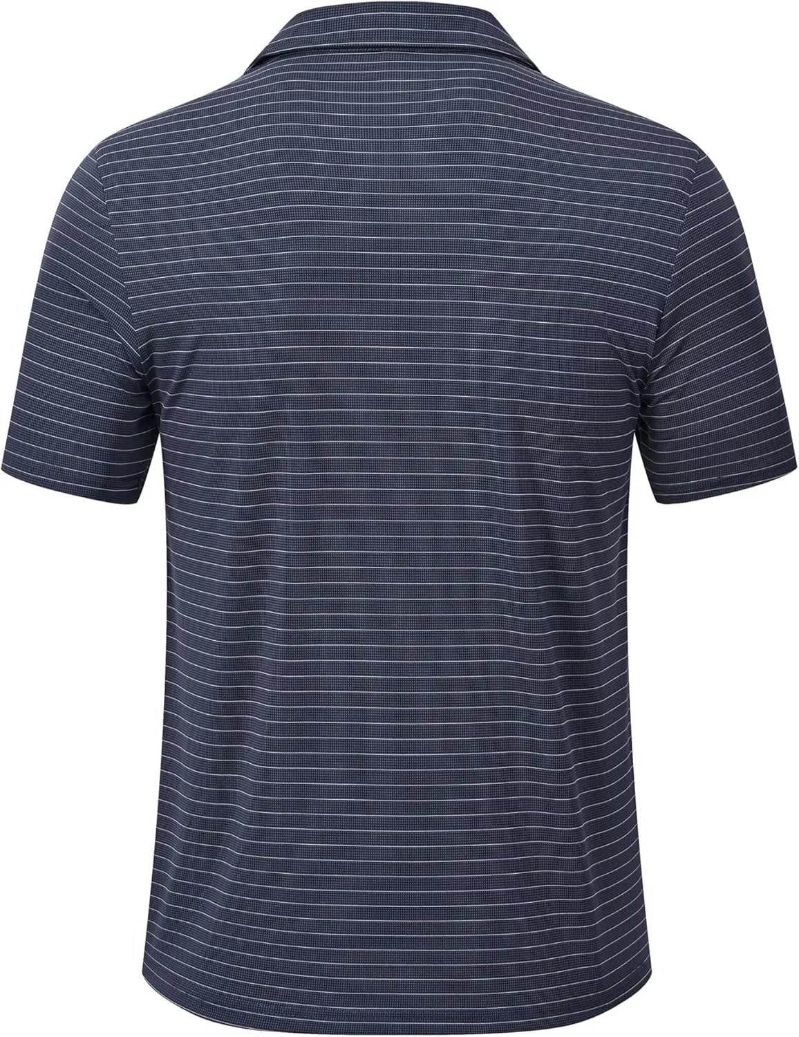 QPNGRP Golf Shirts for Men Short Sleeve Striped Casual Performance Collared Mens Polo Shirts