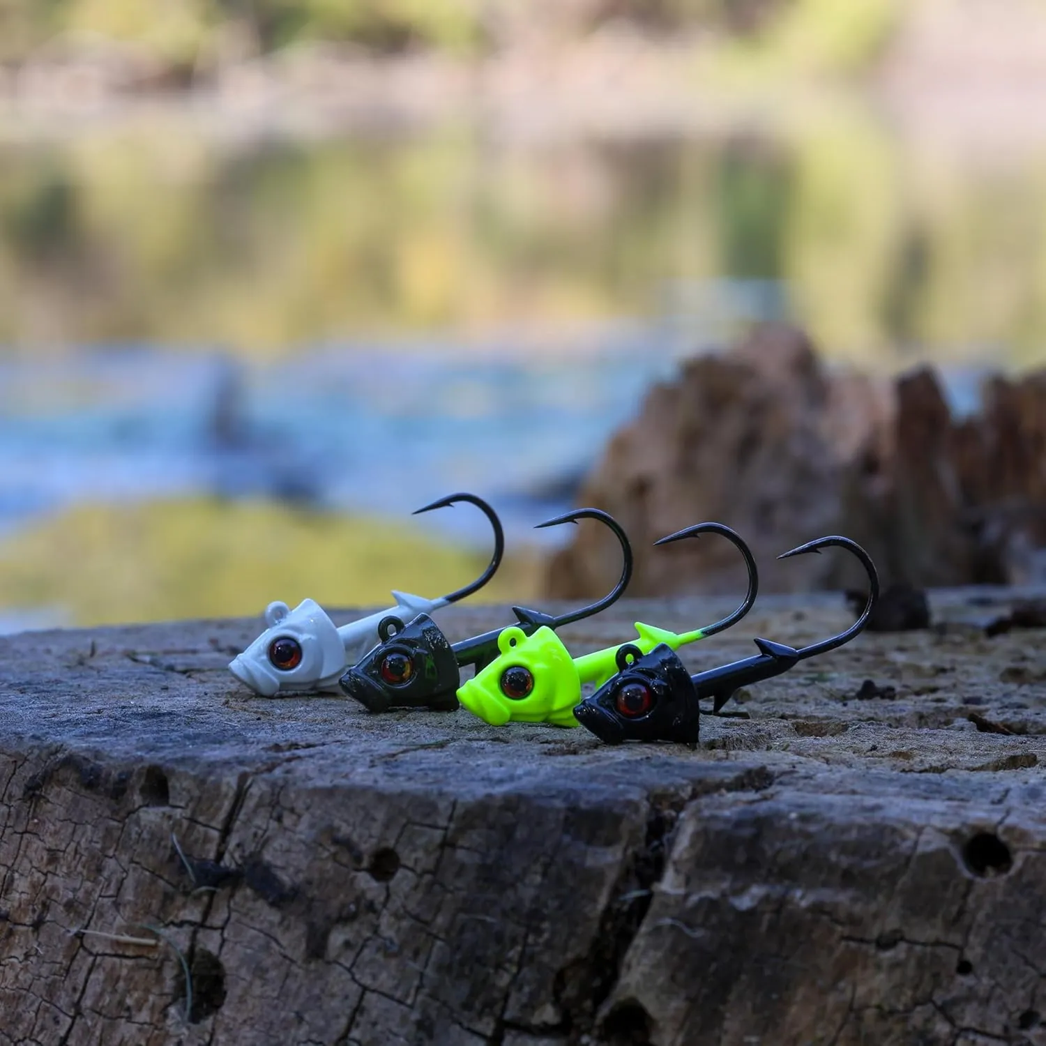 Reaction Tackle Tungsten Swimbait Jig Head/Weighted Hooks for Saltwater and Freshwater/Realistic Fish Jig Head (5 Pack)