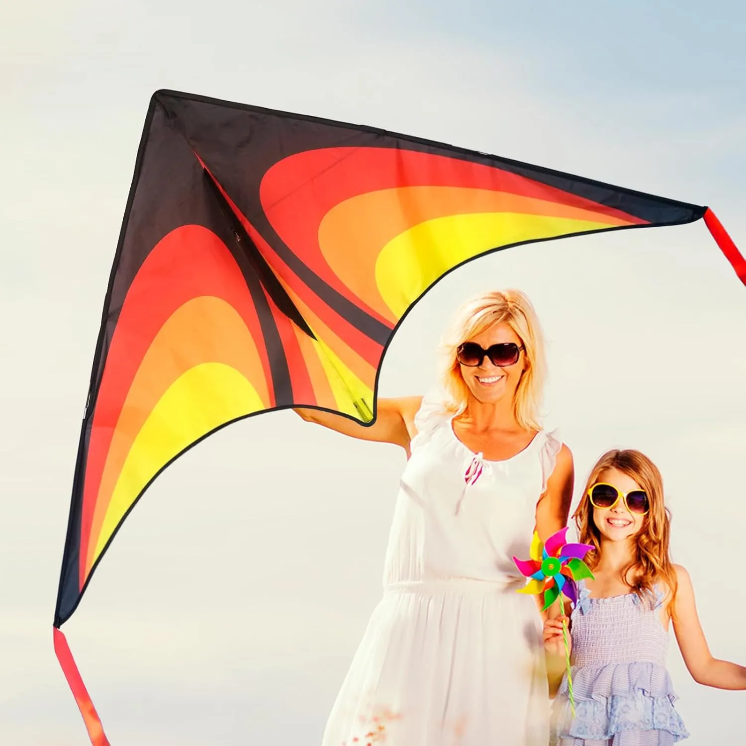 Red Large Delta Kites Flying Toys for Kids & Adults Easy to Fly