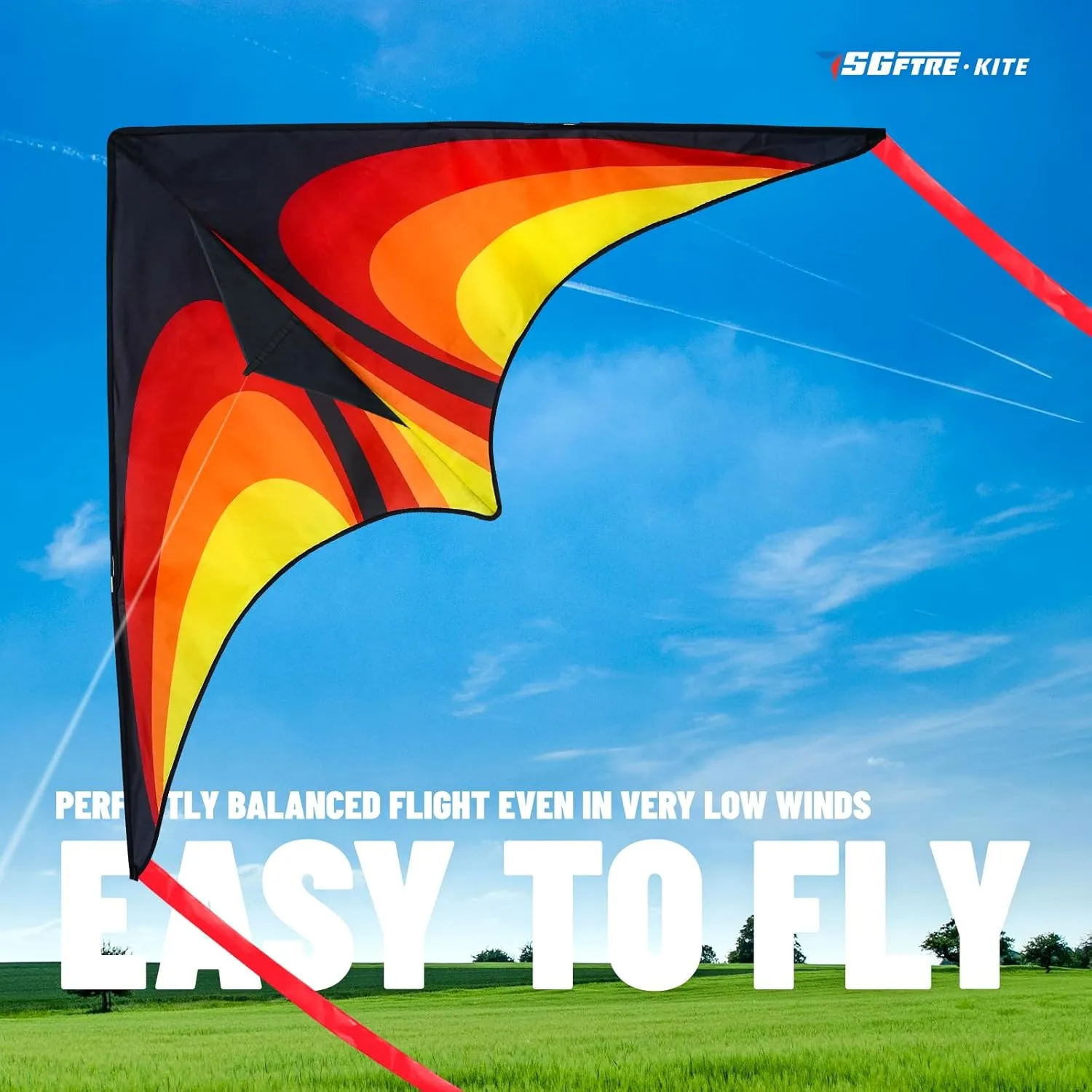 Red Large Delta Kites Flying Toys for Kids & Adults Easy to Fly