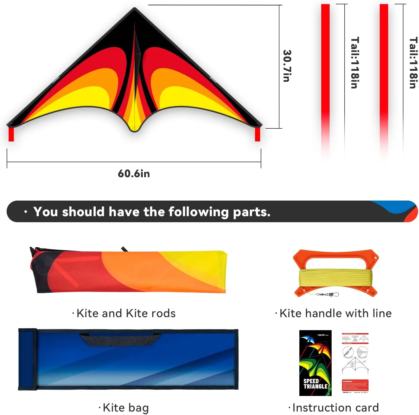 Red Large Delta Kites Flying Toys for Kids & Adults Easy to Fly