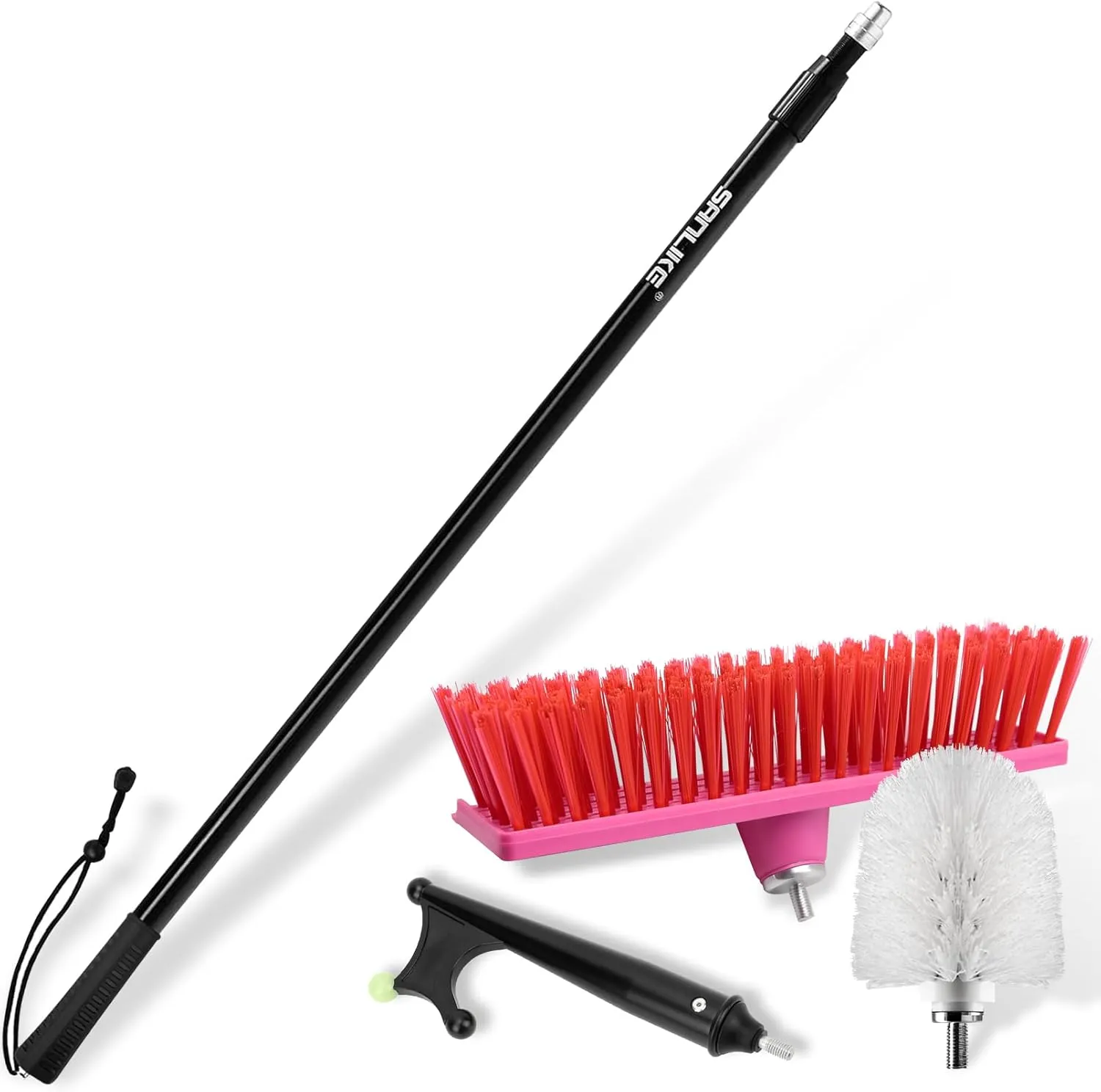 SAN LIKE Telescopic Boat Hook-Durable Boat Hook for Docking with Telescoping Extension Pole Aluminum or Fiberglass Pole Boat Hook Rust-Resistant Sturdy Float Docking Pole with Luminous Bead