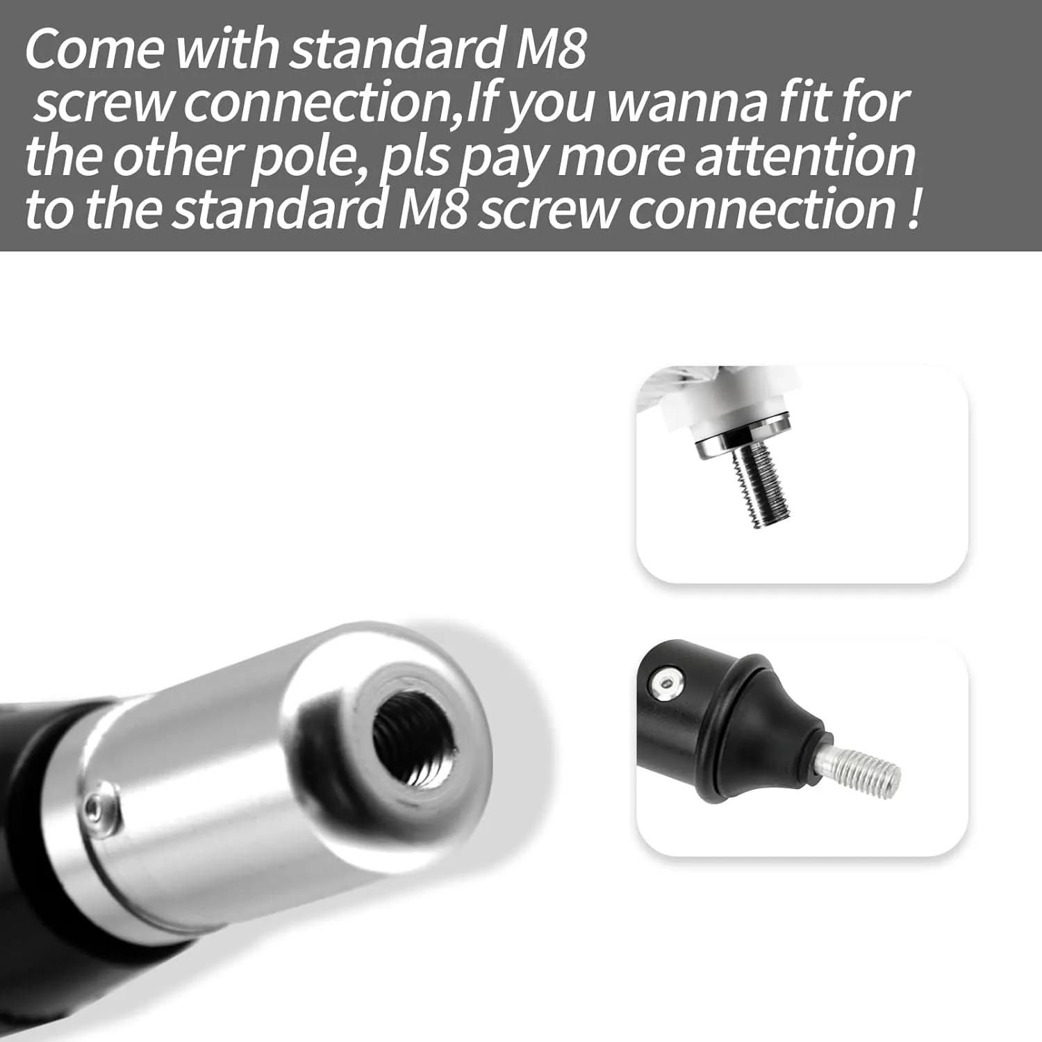 SAN LIKE Telescopic Boat Hook-Durable Boat Hook for Docking with Telescoping Extension Pole Aluminum or Fiberglass Pole Boat Hook Rust-Resistant Sturdy Float Docking Pole with Luminous Bead