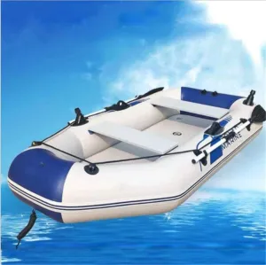 Thickened Inflatable Kayak, Independent Bottom Plate, 3 Independent Air Chambers, Suitable for Fishing, Rafting and Lifeboat,2.3M