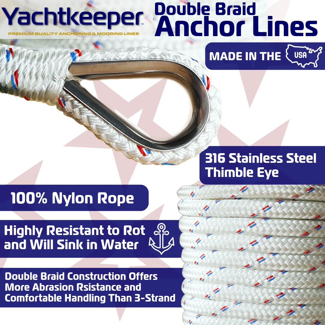 Yachtkeeper Double Braid Anchor Line Rope